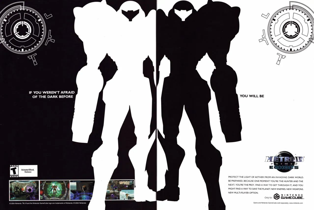 Anuncio gringo para revista de Metroid Prime 2: Echoes