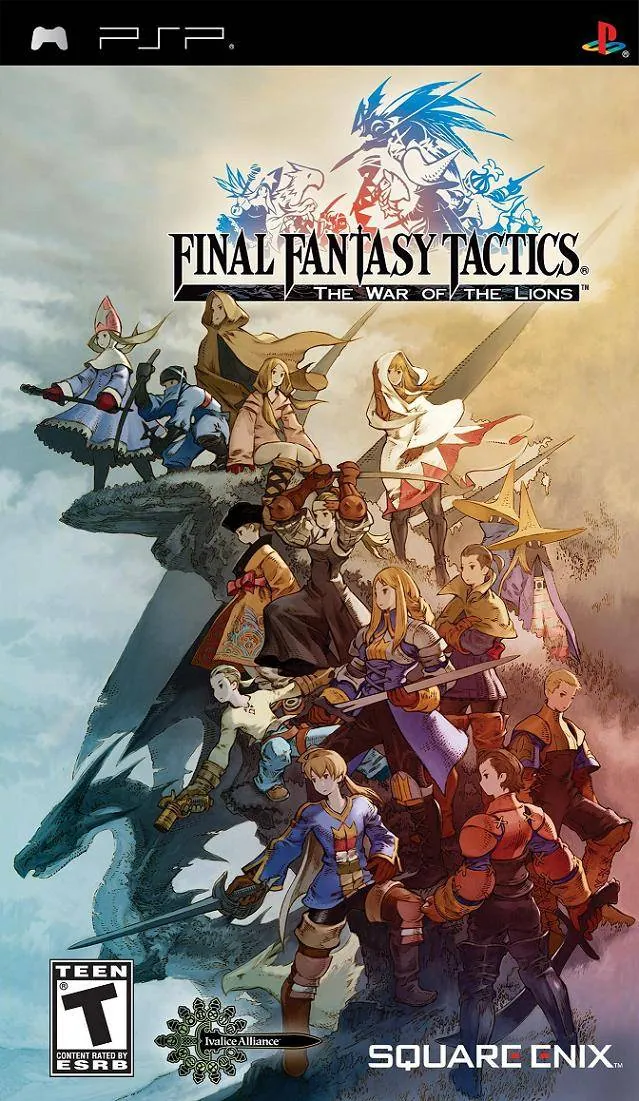 Portada americana de Final Fantasy Tactics de PSP