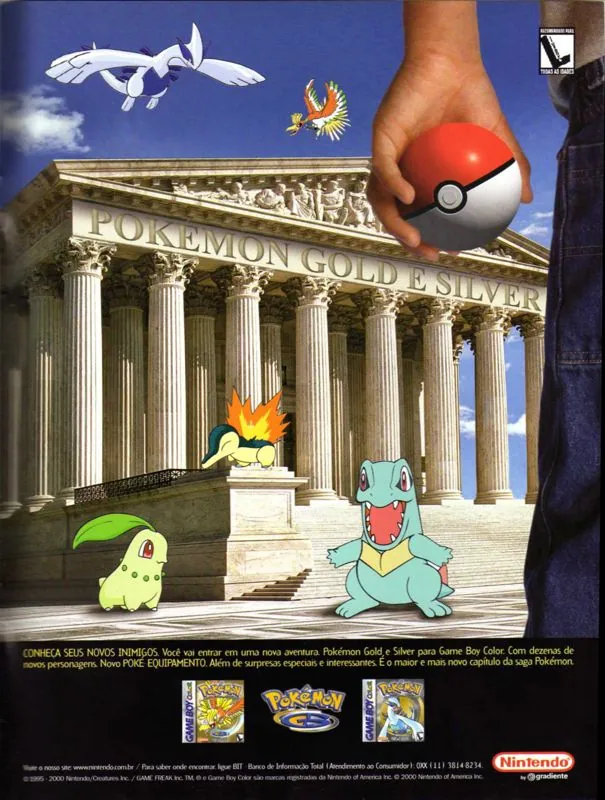 Anuncio de revista gringa de Pokemon Gold y Silver