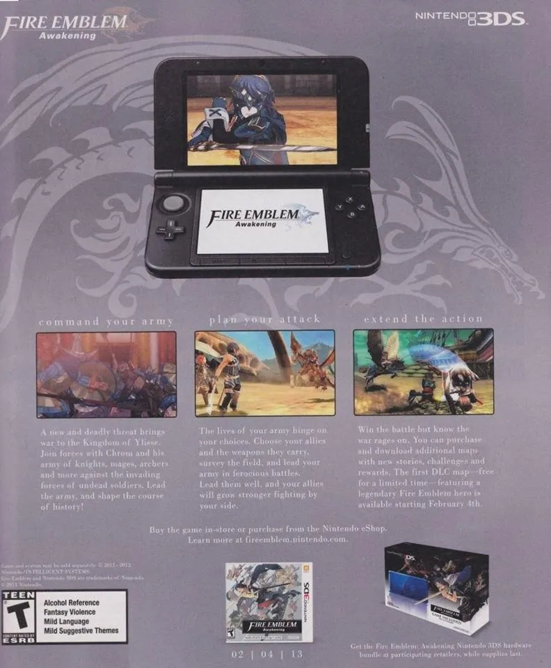 Anuncio gringo de Fire Emblem: Awakening