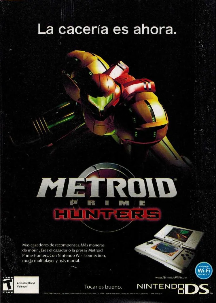 Anuncio de la revista Club Nintendo de Metroid Prime Hunters