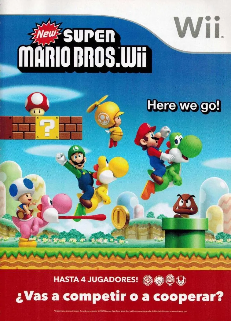 Anuncio en Club Nintendo de New Super Mario Bros. Wii