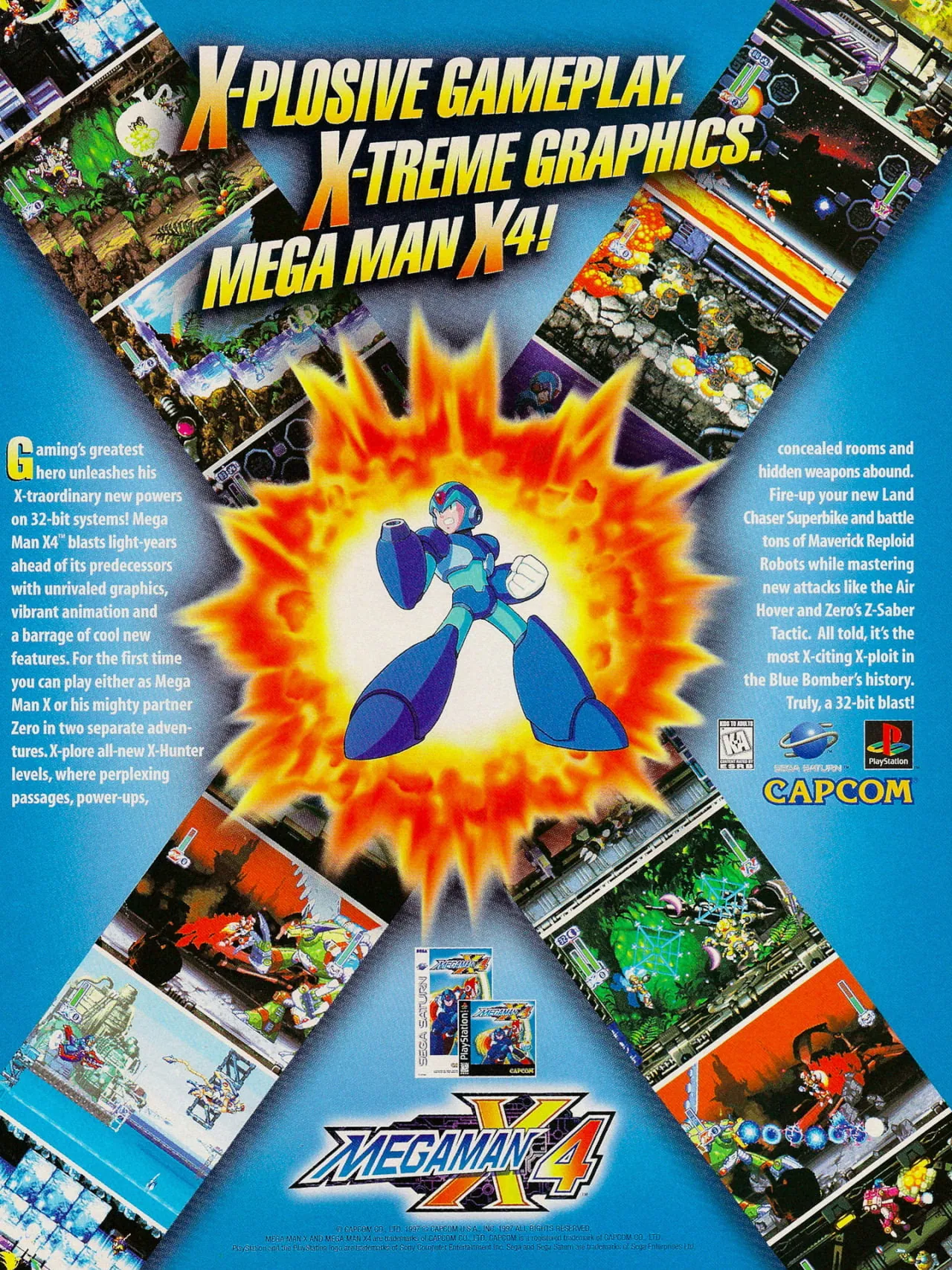 Anuncio de revista gringa del "mejor" Mega Man