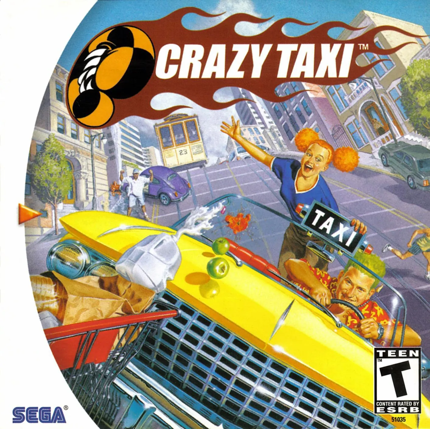 Versión americana de Crazy Taxi en Dreamcast