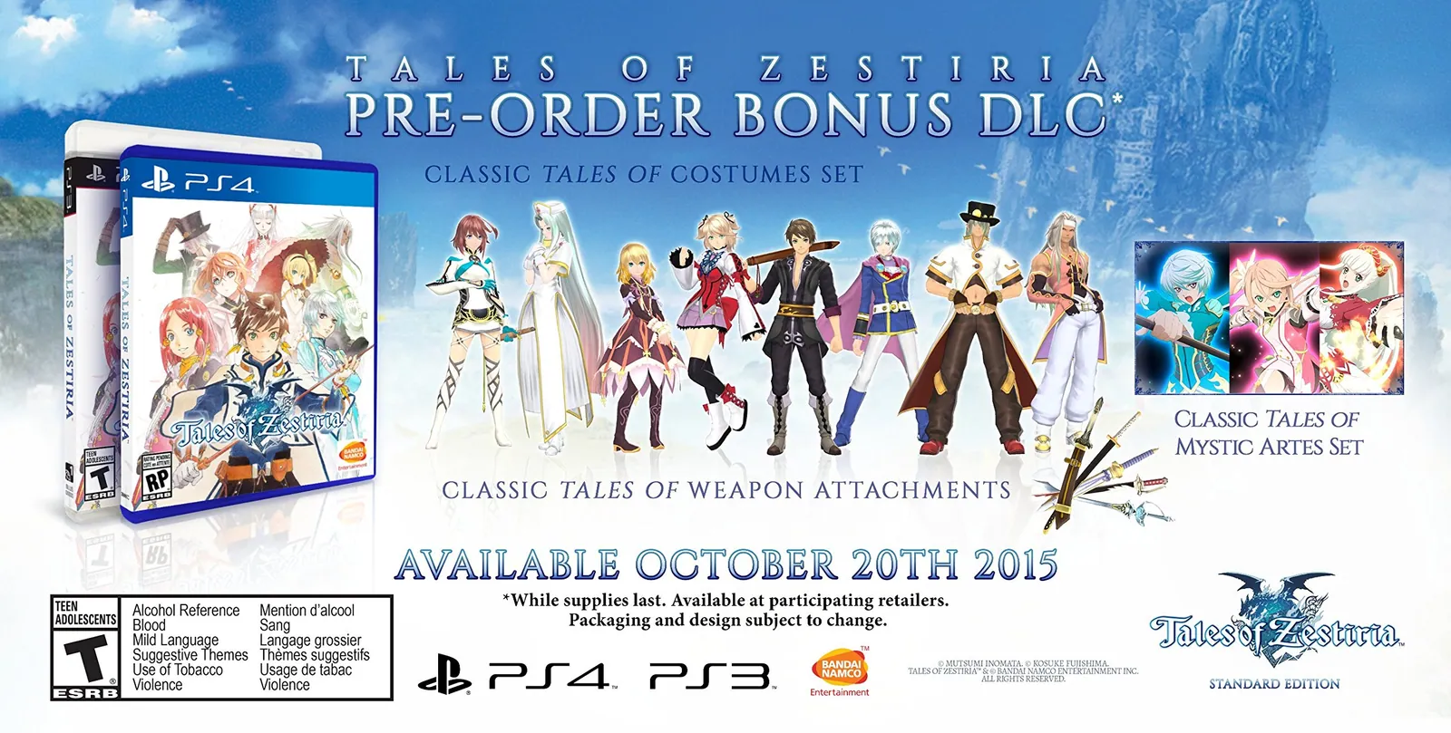 Bonos por pre-order de Tales of Zestiria