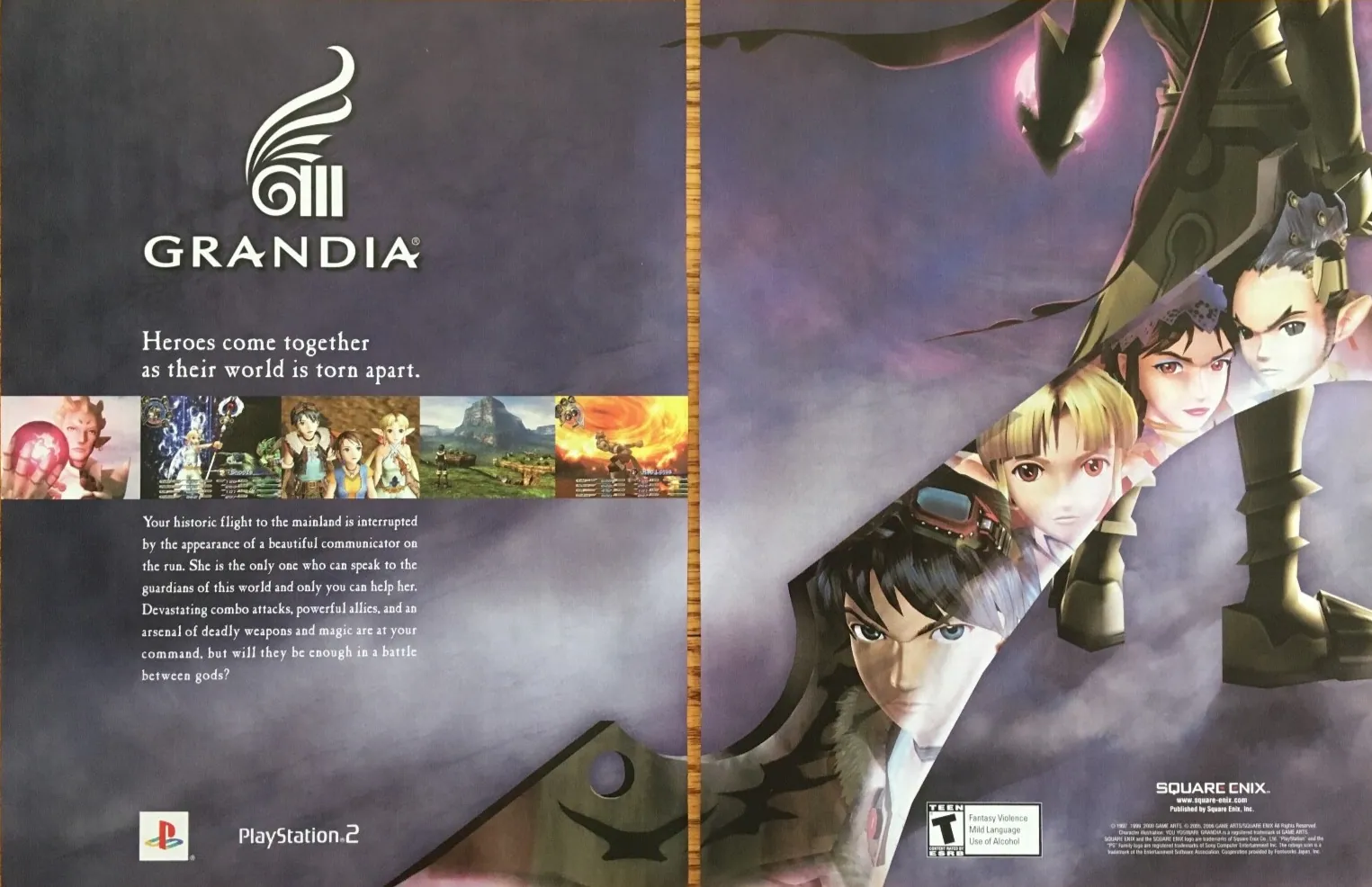 Anuncio de revista gringa de Grandia III