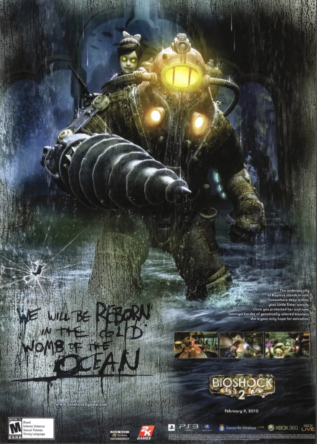 Anuncio de revista gringa de BioShock 2