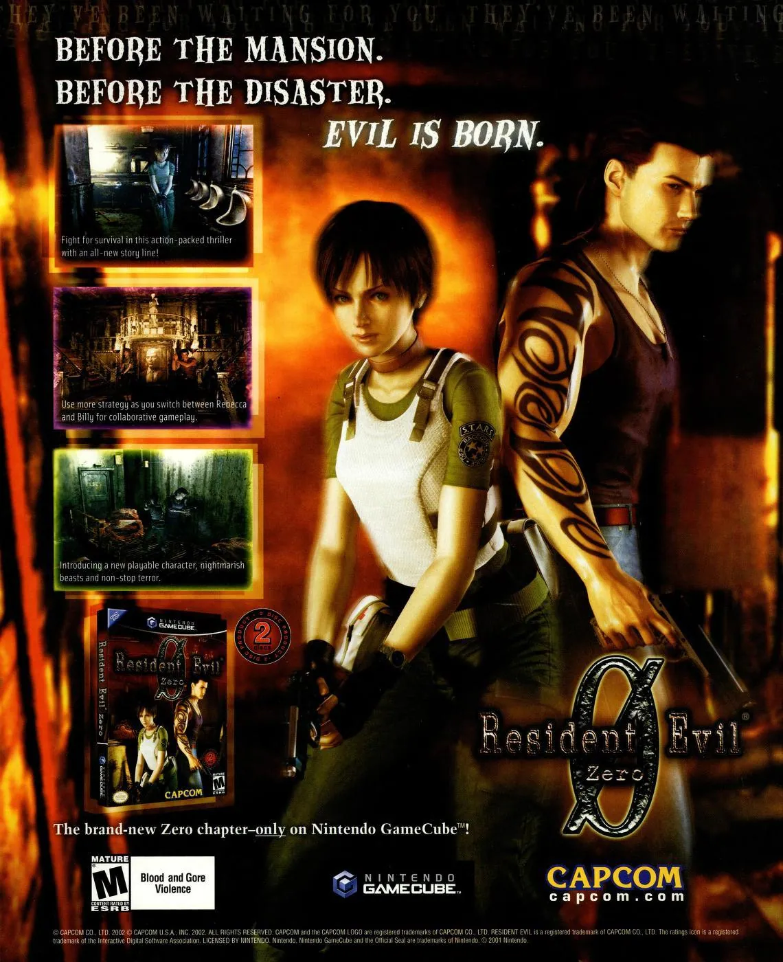 Anuncio de revista gringa de Resident Evil Zero