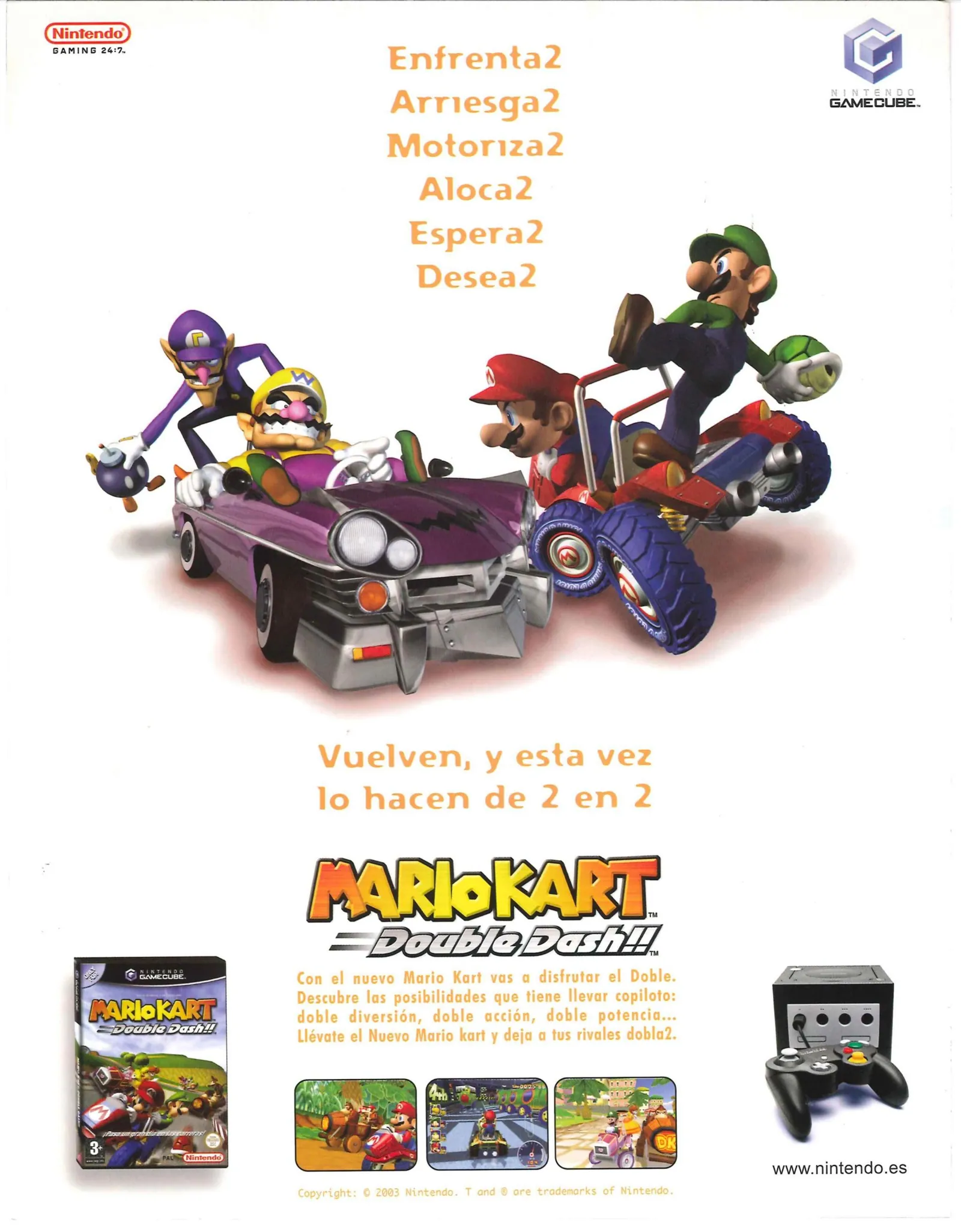 Anuncio español de Mario Kart: Double Dash‼