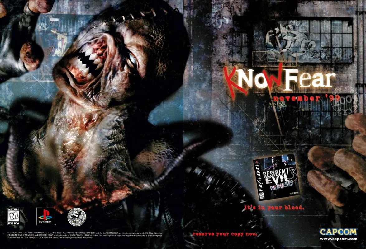 Otro anuncio de revista gringa de Resident Evil 3: Nemesis