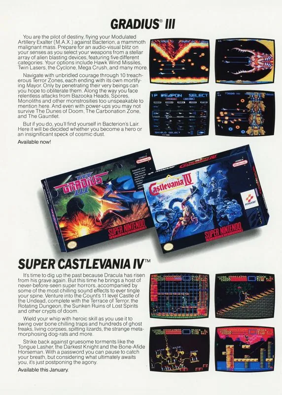Anuncio compartido de Super Castlevania IV