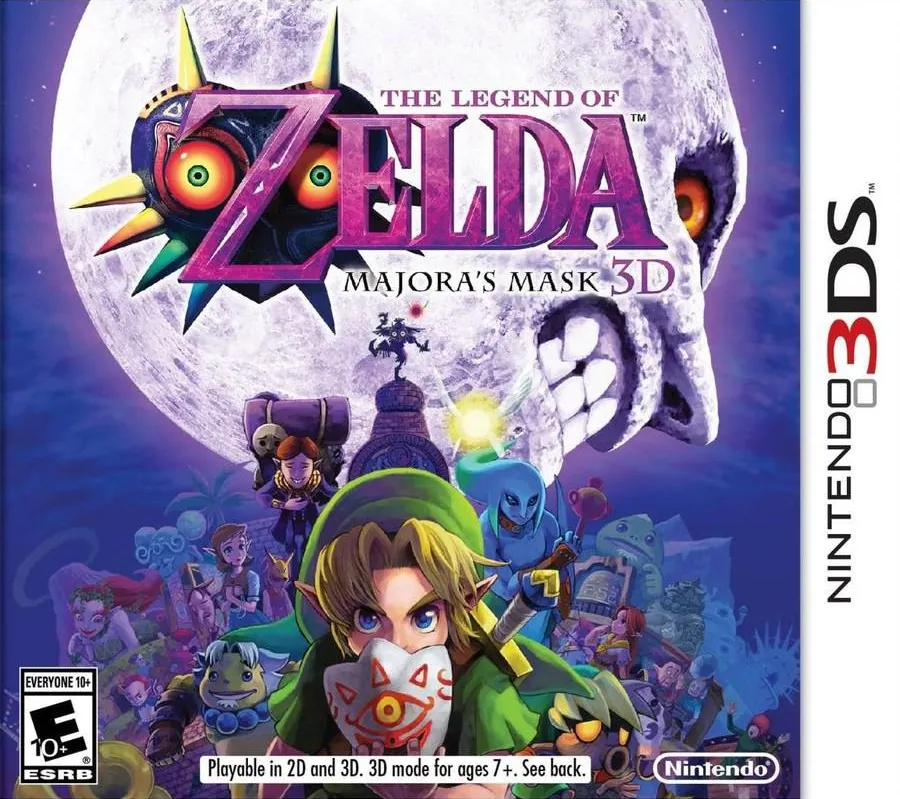 Portada americana de The Legend of Zelda: Majora’s Mask 3D para 3DS