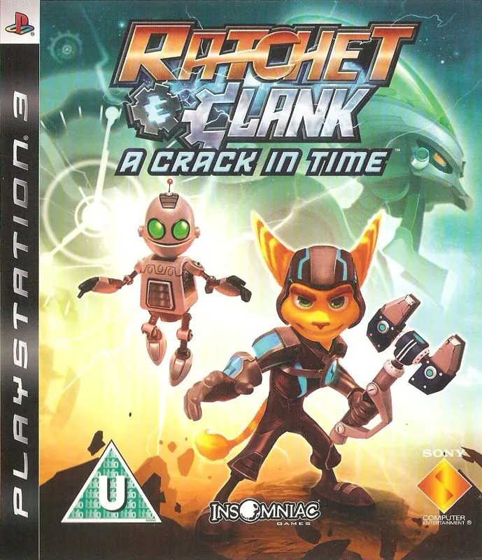 Portada británica de Ratchet & Clank: A Crack In Time