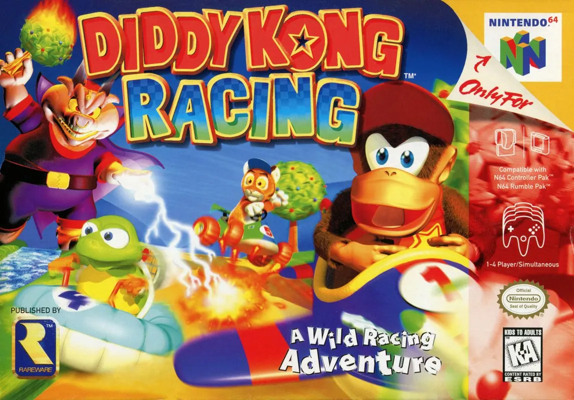 Portada americana de Diddy Kong Racing