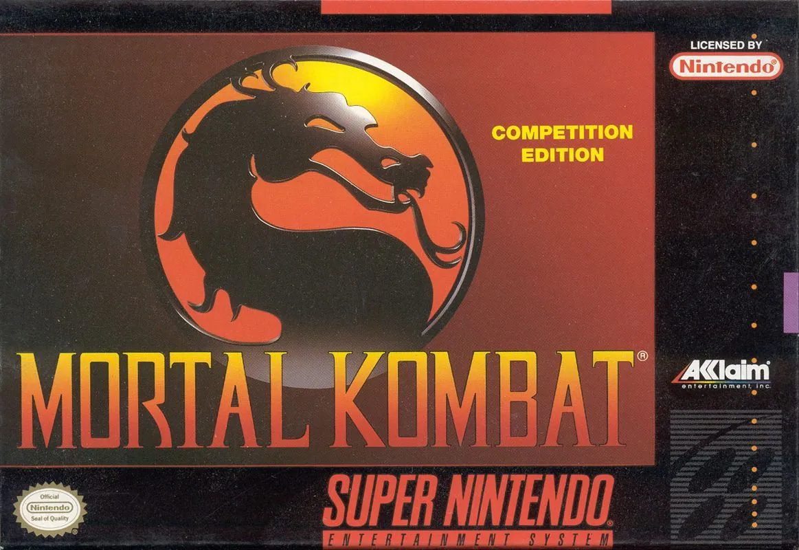 Portada de la versión de SNES de Mortal Kombat