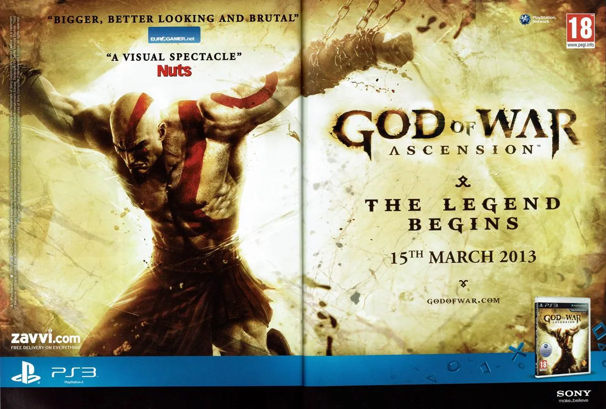 Anuncio de revista británica de God of War: Ascension