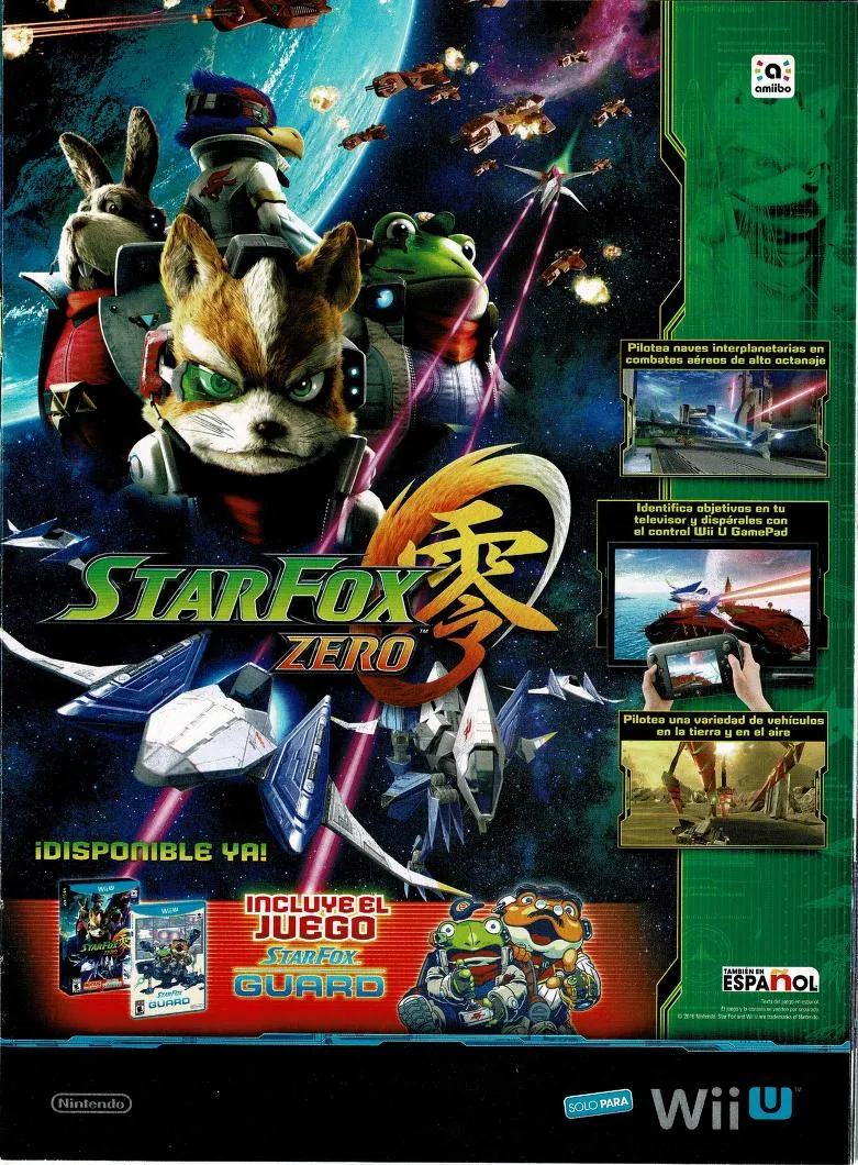 Anuncio de la revista Club Nintendo de Star Fox Zero