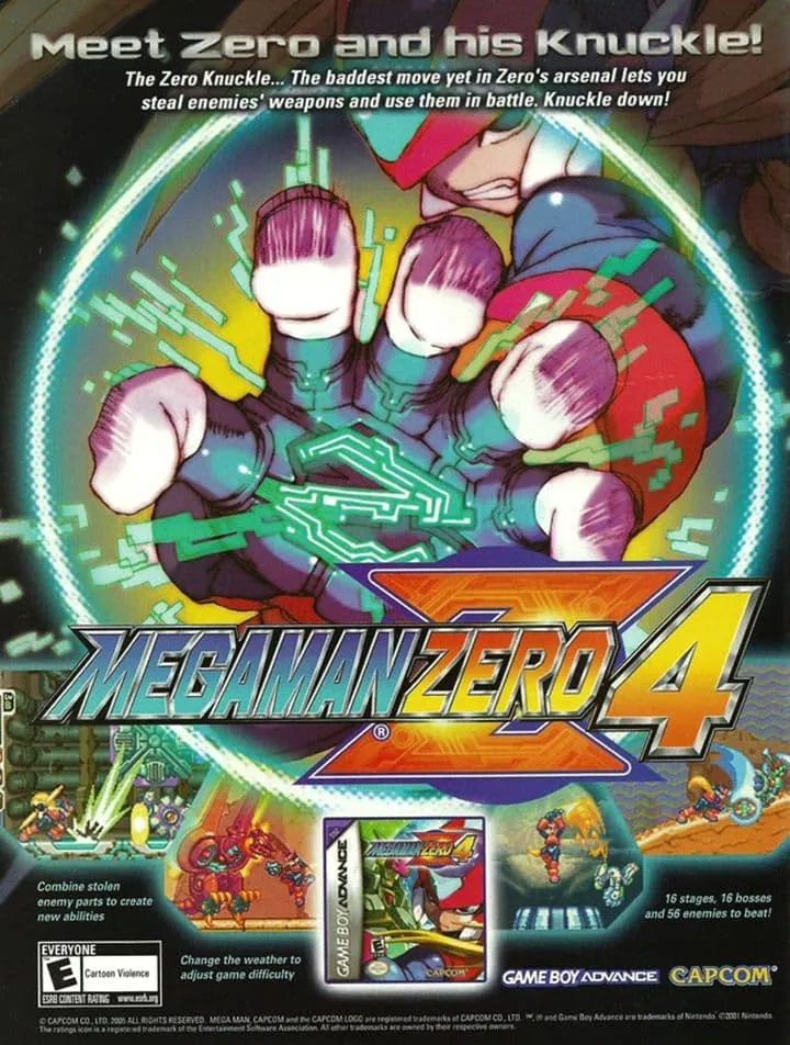 Anuncio de revista gringa del último Mega Man Zero