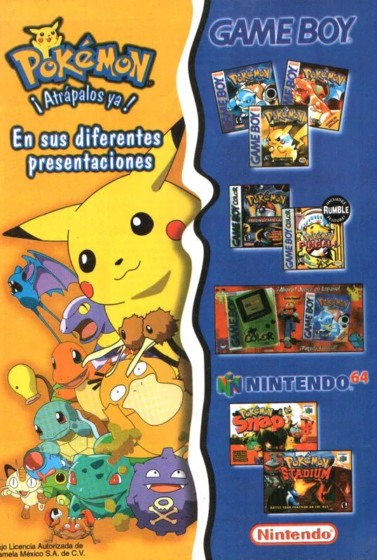 Anuncio de Pokémon en revista Club Nintendo