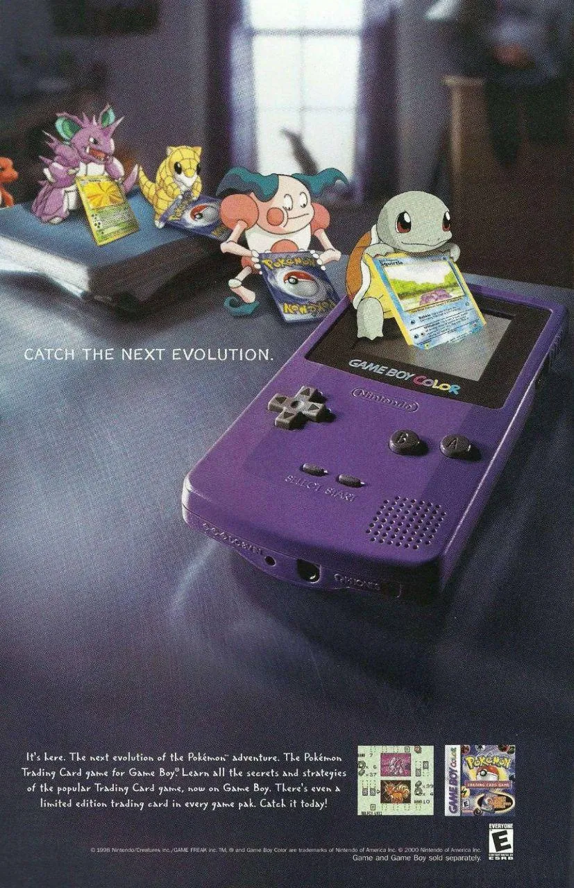 Anuncio de revista gringa de Pokémon Trading Card Game