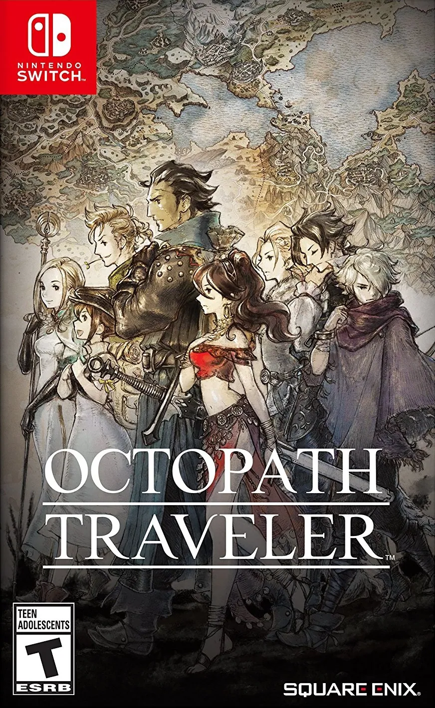 Portada americana de Octopath para Suiche