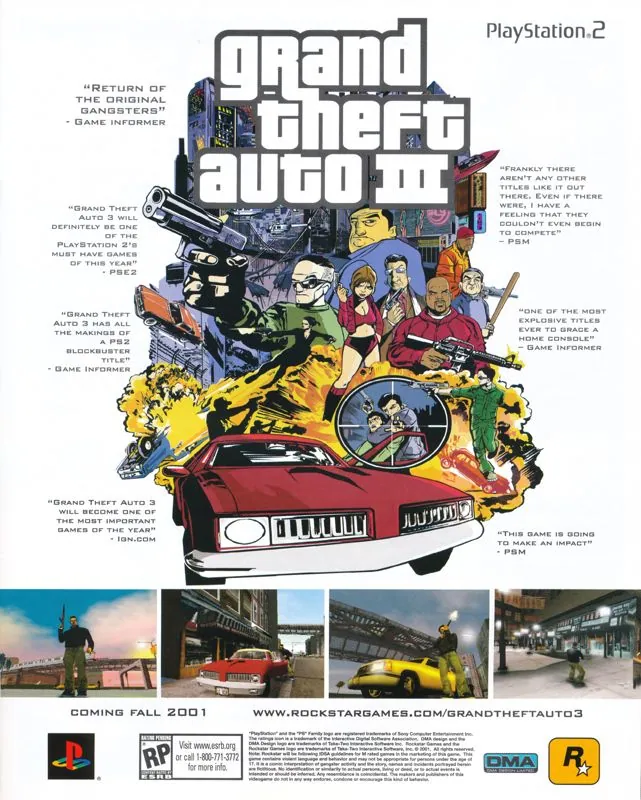 Un anuncio de antes de que saliera Grand Theft Auto III