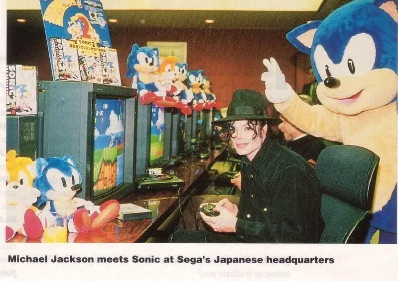 Sonic es la mascota oficial, y le gustaba hasta al gran MJ