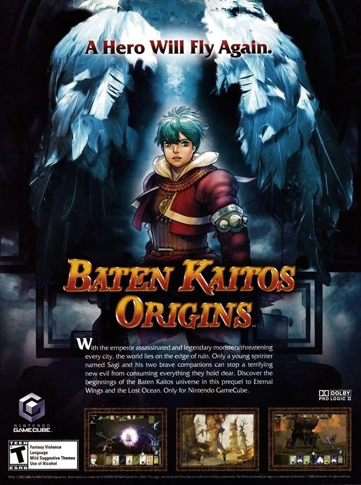 Anuncio de revista gringa de Baten Kaitos Origins
