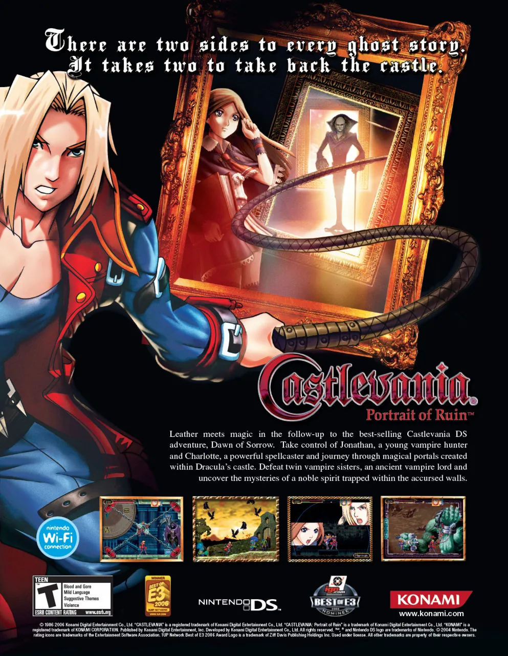 Anuncio de revista gringa de Castlevania: Portrait of Ruin