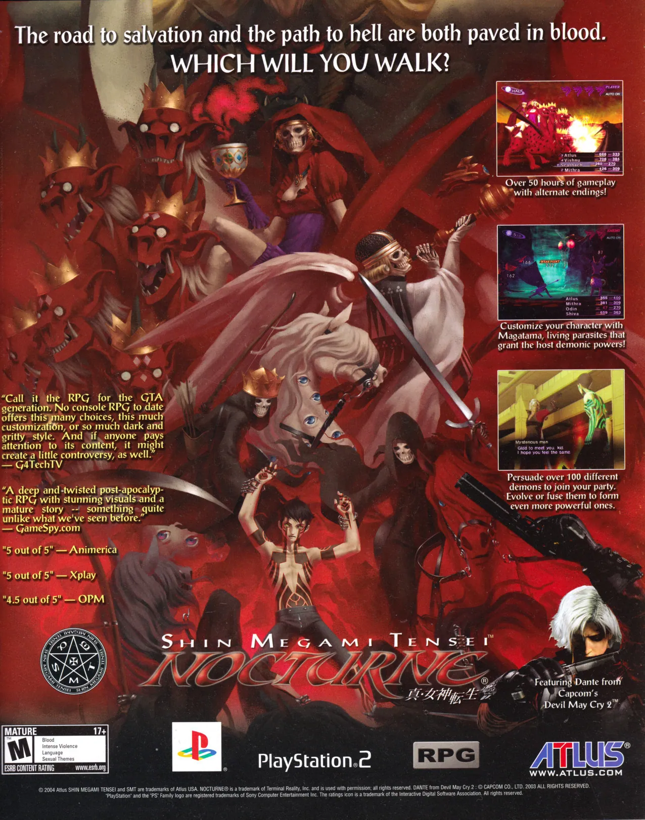 Anuncio de revista gringa de Shin Megami Tensei III: Nocturne