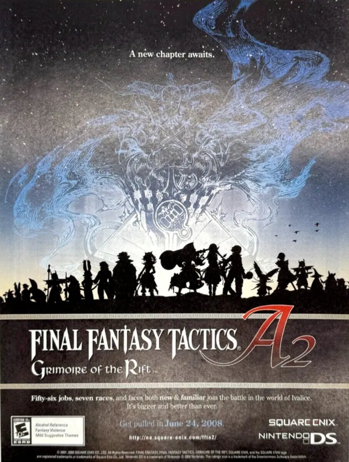 Anuncio de revista del Final Fantasy Tactics A2