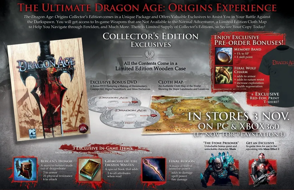 Edición de colección de Dragon Age: Origins