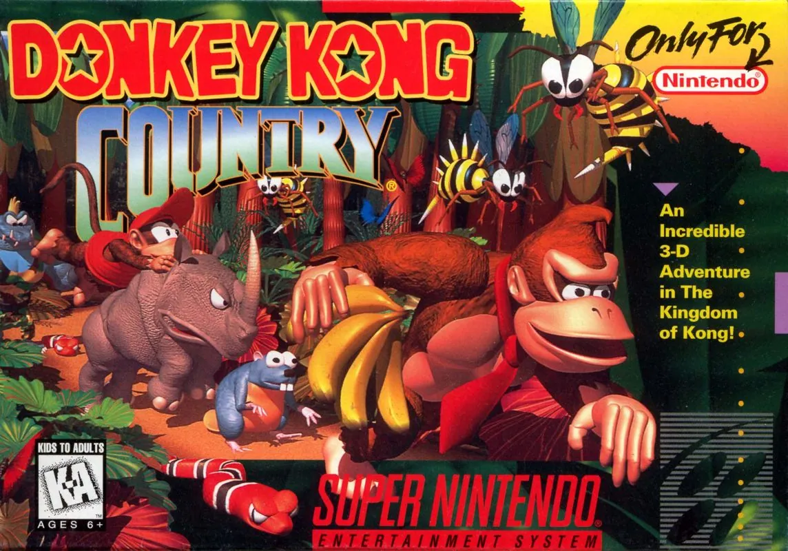 Portada americana de Donkey Kong Country