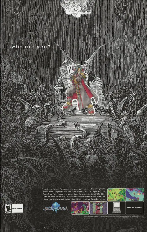 Anuncio de revista gringa de Sword of Mana