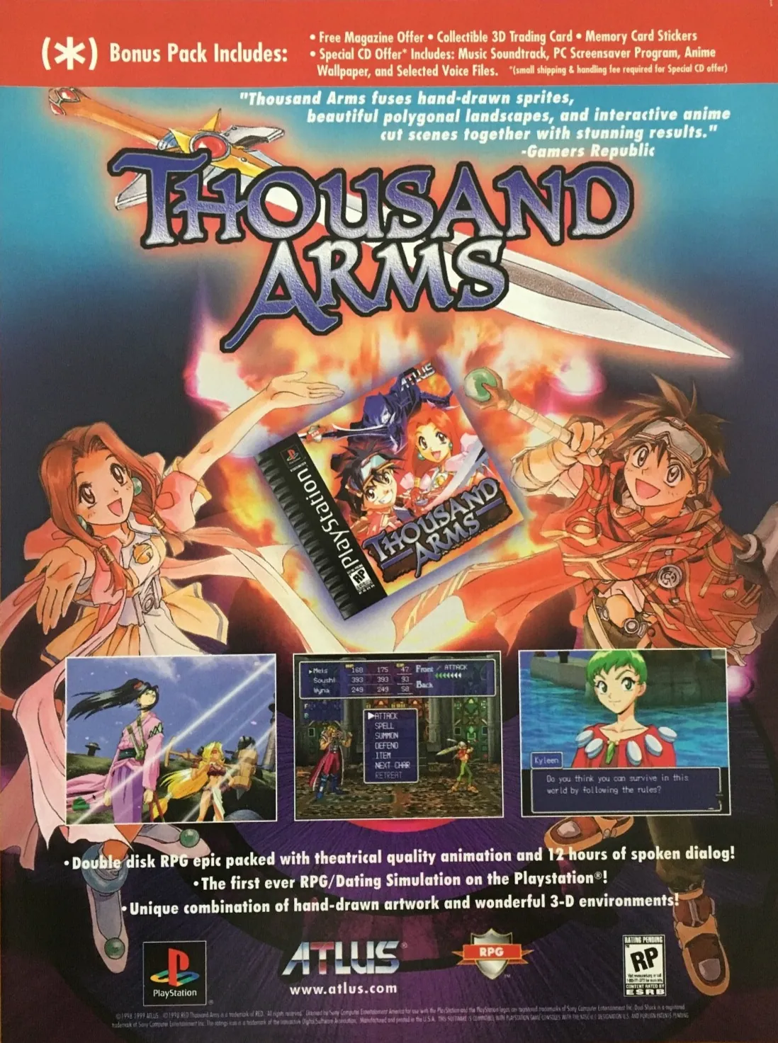 Anuncio de revista gringa de Thousand Arms