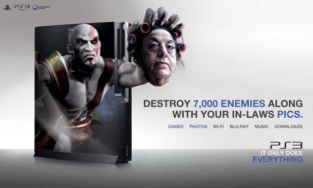 Uno de lso anuncios posteriores de PlayStation 3 de cuando salió el modelo slim