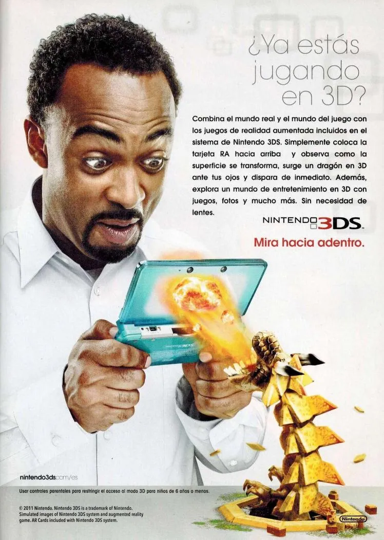 Uno de los 1ros anuncios de Nintendo 3DS en revistas