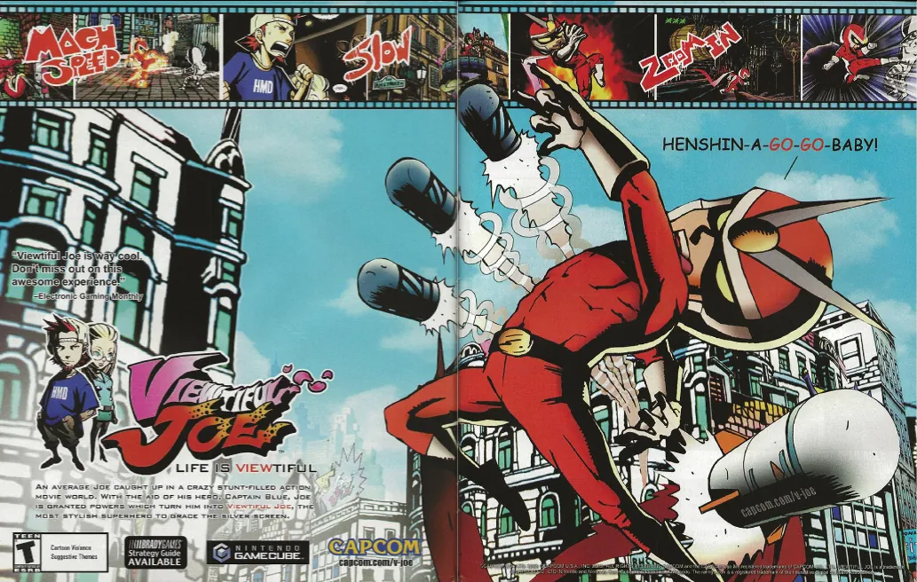 Anuncio de revista gringa de Viewtiful Joe