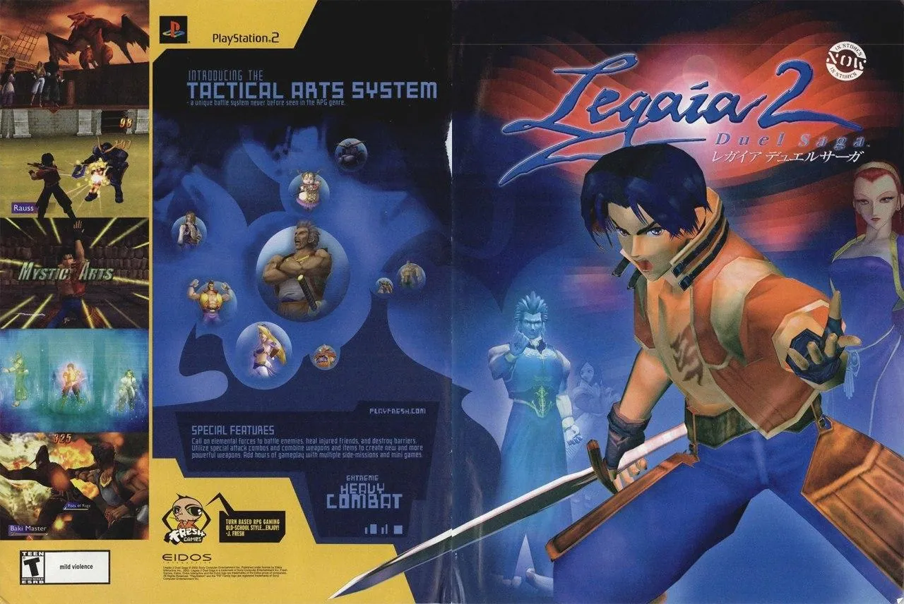 Anuncio de revista gringa de Legaia 2 para el emperador, PlayStation 2