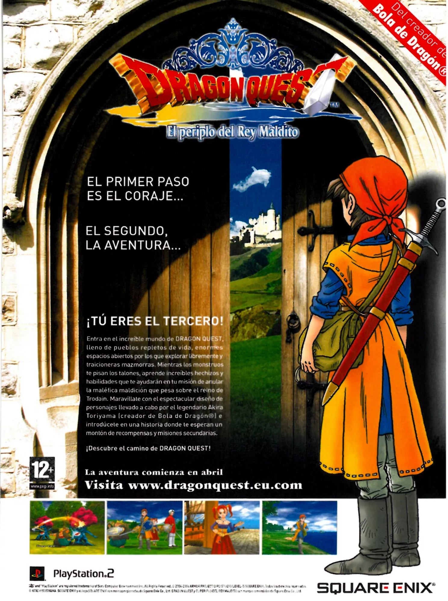 Anuncio español de Dragon Quest VIII: Journey of the Cursed King