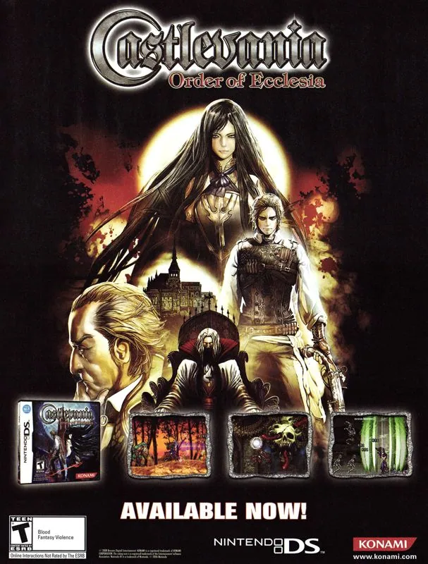 Anuncio gringo de Castlevania: Order of Ecclesia