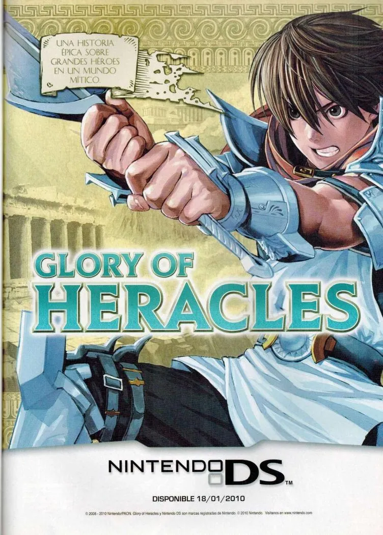 Anuncio de Club Nintendo de Glory of Heracles