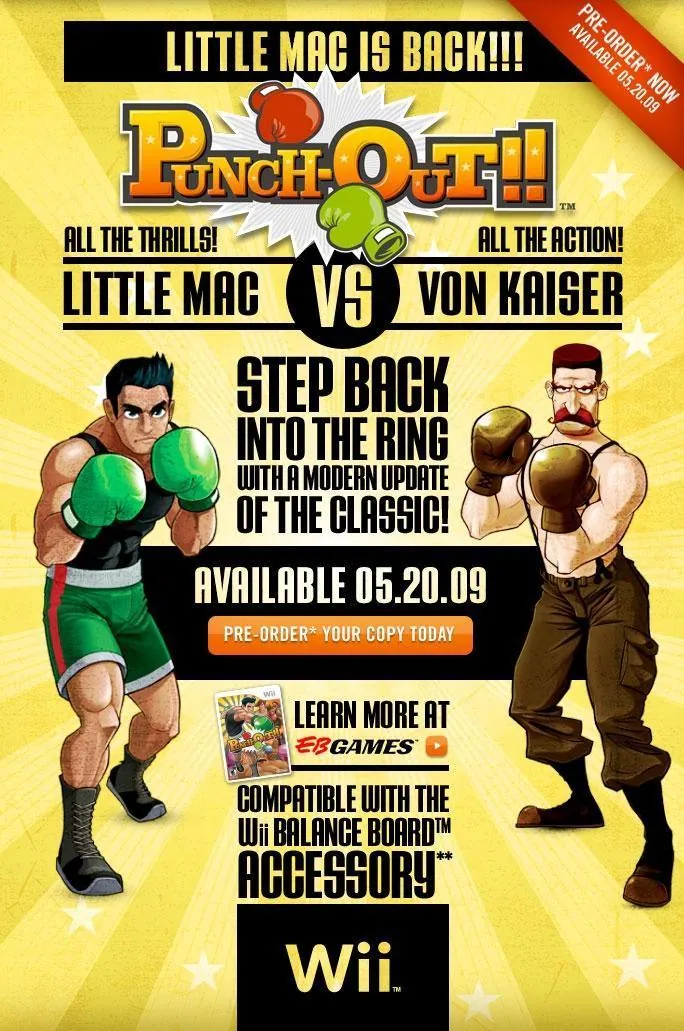 Uno de los anuncios de Punch Out!! de Wii