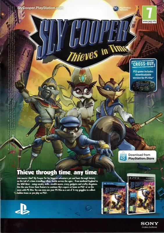 Anuncio británico de Sly Cooper: Thieves in Time