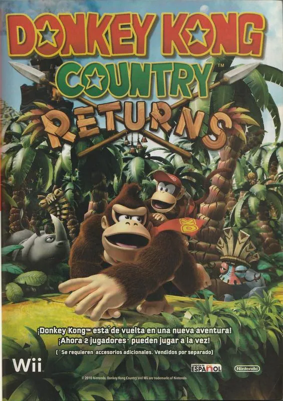 Anuncio de Club Nintendo de Donkey Kong Country Returns