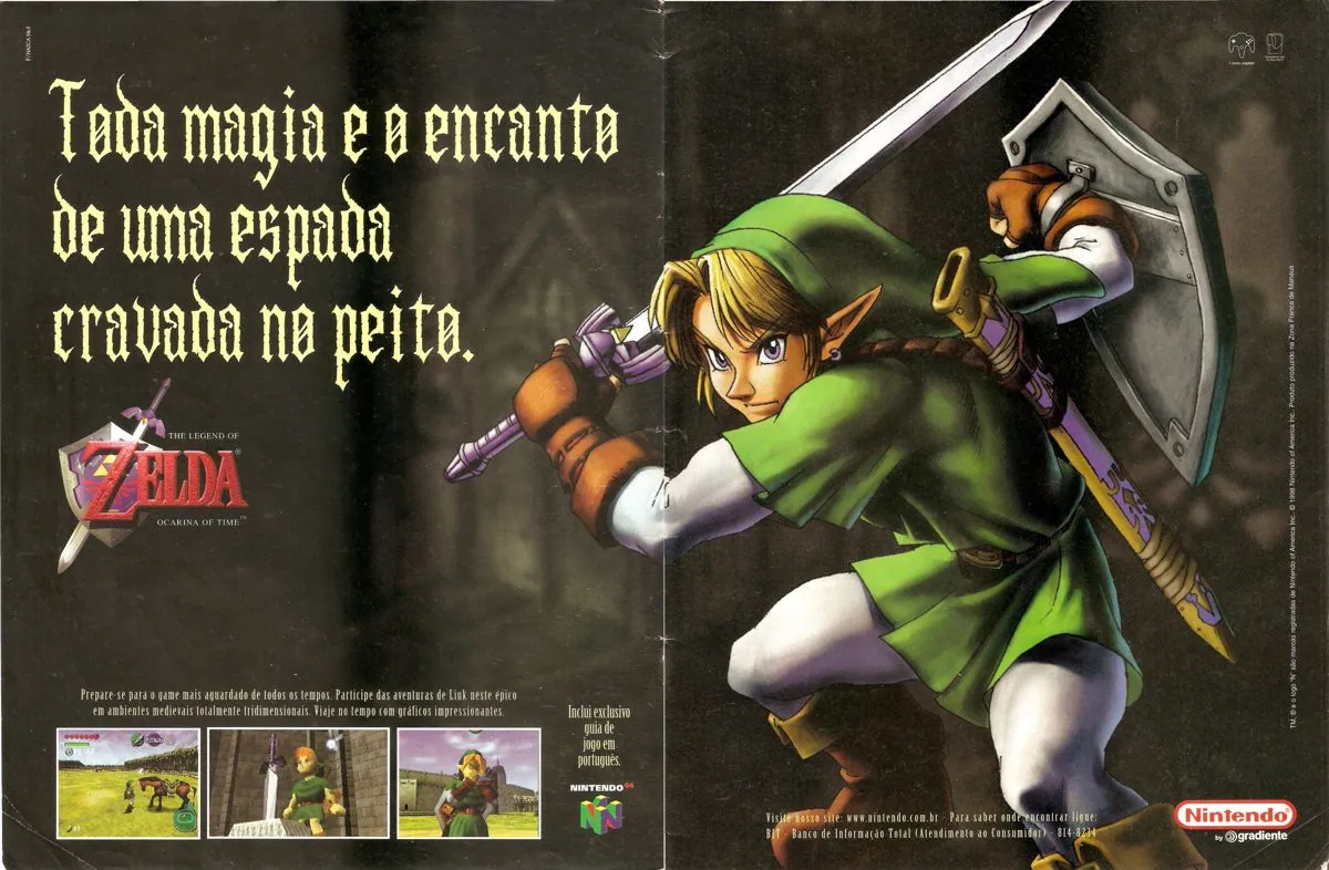 Anuncio brasilero de The Legend of Zelda: Ocarina of Time
