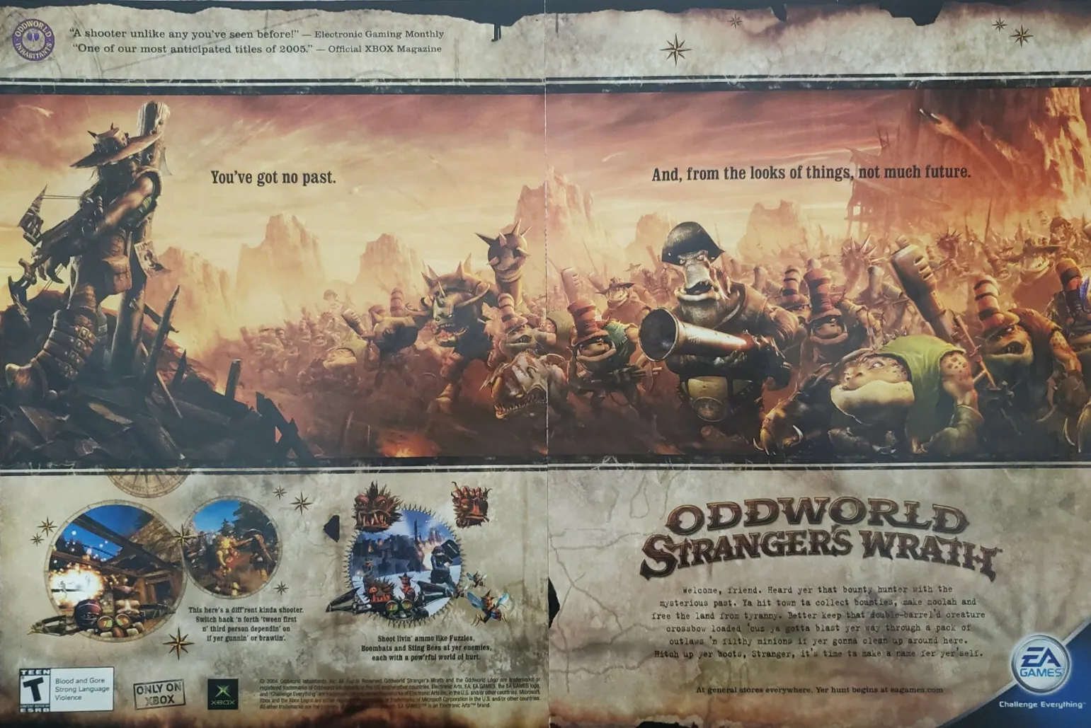 Anuncio de revista gringa de Oddworld: Stranger’s Wrath