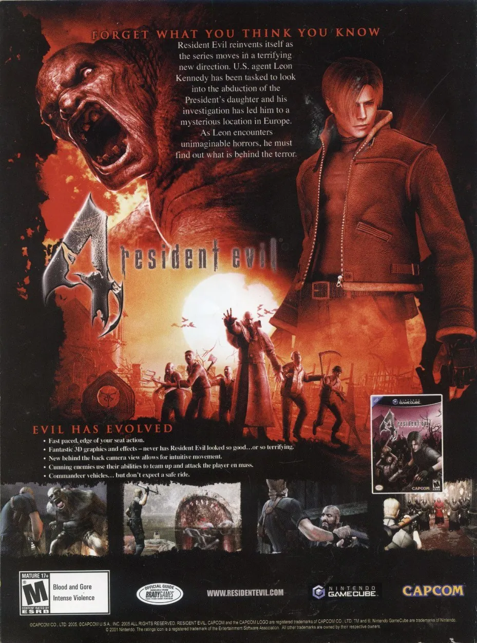 Anuncio de revista gringa de Resident Evil 4