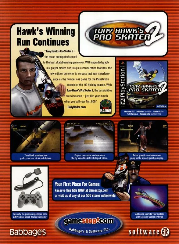 Anuncio de Tony Jó 2 para PS1 y GameStop