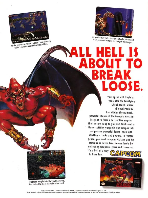 Anuncio gringo de Demon's Crest